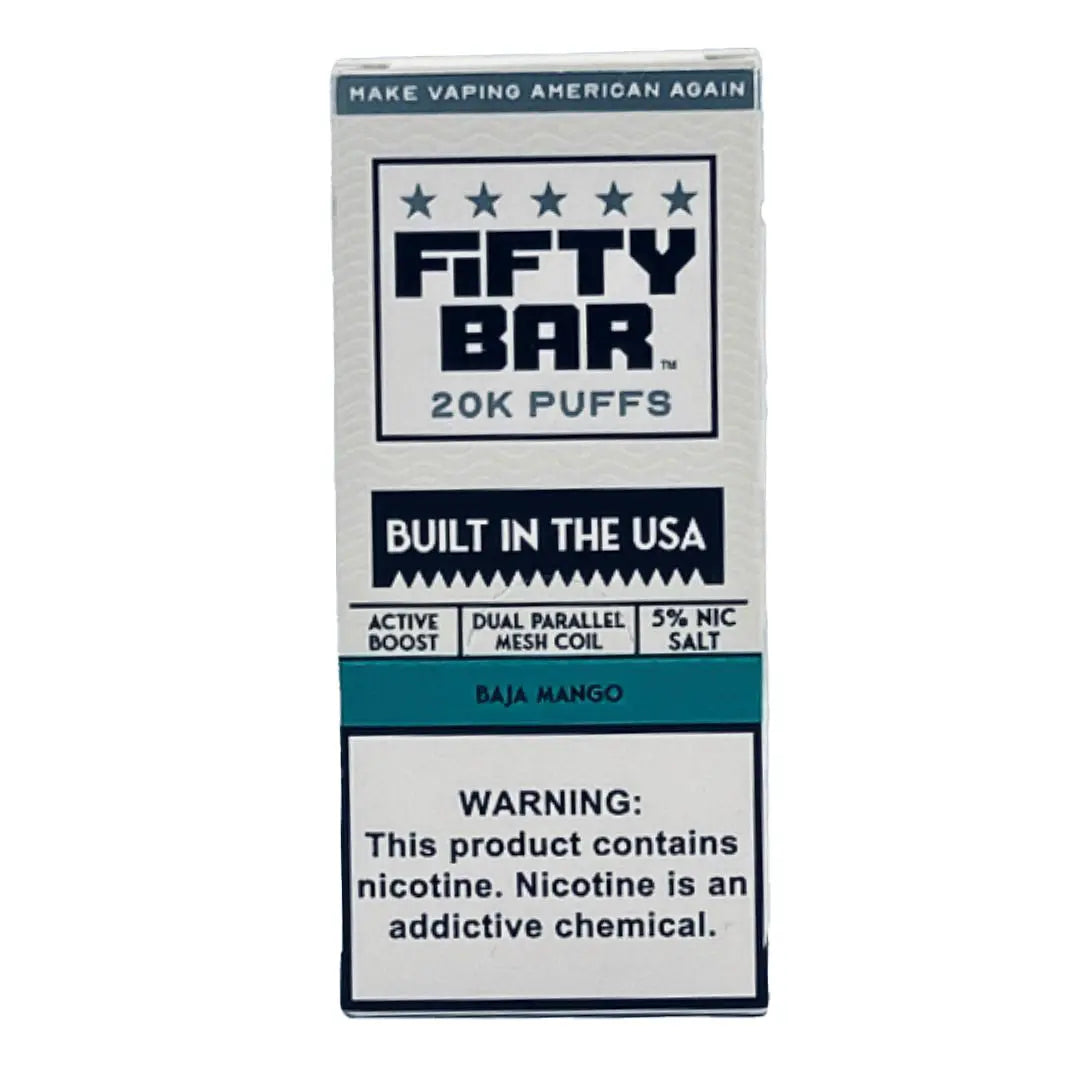 FIFTY BAR V2 20K PUFFS - 5 COUNT (WHITE EDITION)
