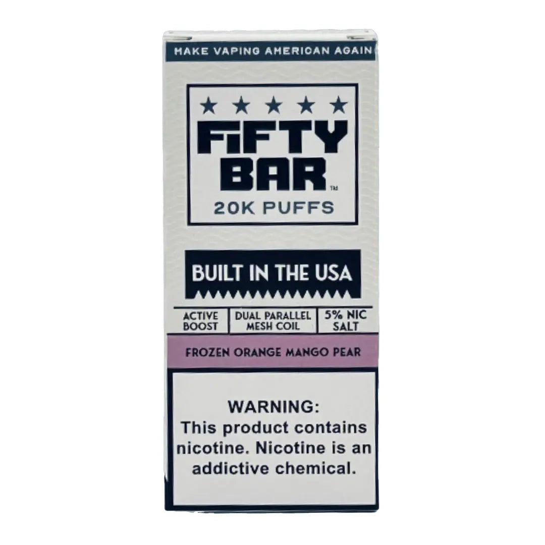 FIFTY BAR V2 20K PUFFS - 5 COUNT (WHITE EDITION)