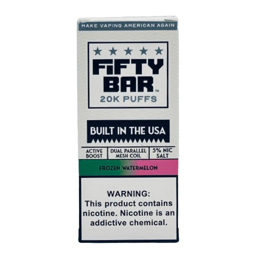 FIFTY BAR V2 20K PUFFS - 5 COUNT (WHITE EDITION)