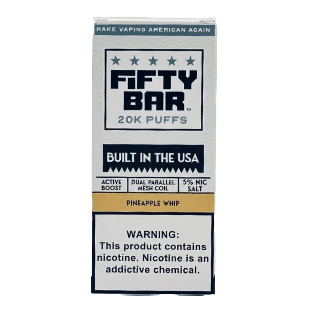 FIFTY BAR V2 20K PUFFS - 5 COUNT (WHITE EDITION)