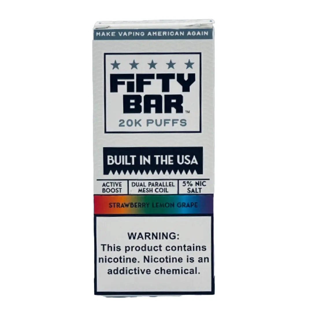 FIFTY BAR V2 20K PUFFS - 5 COUNT (WHITE EDITION)