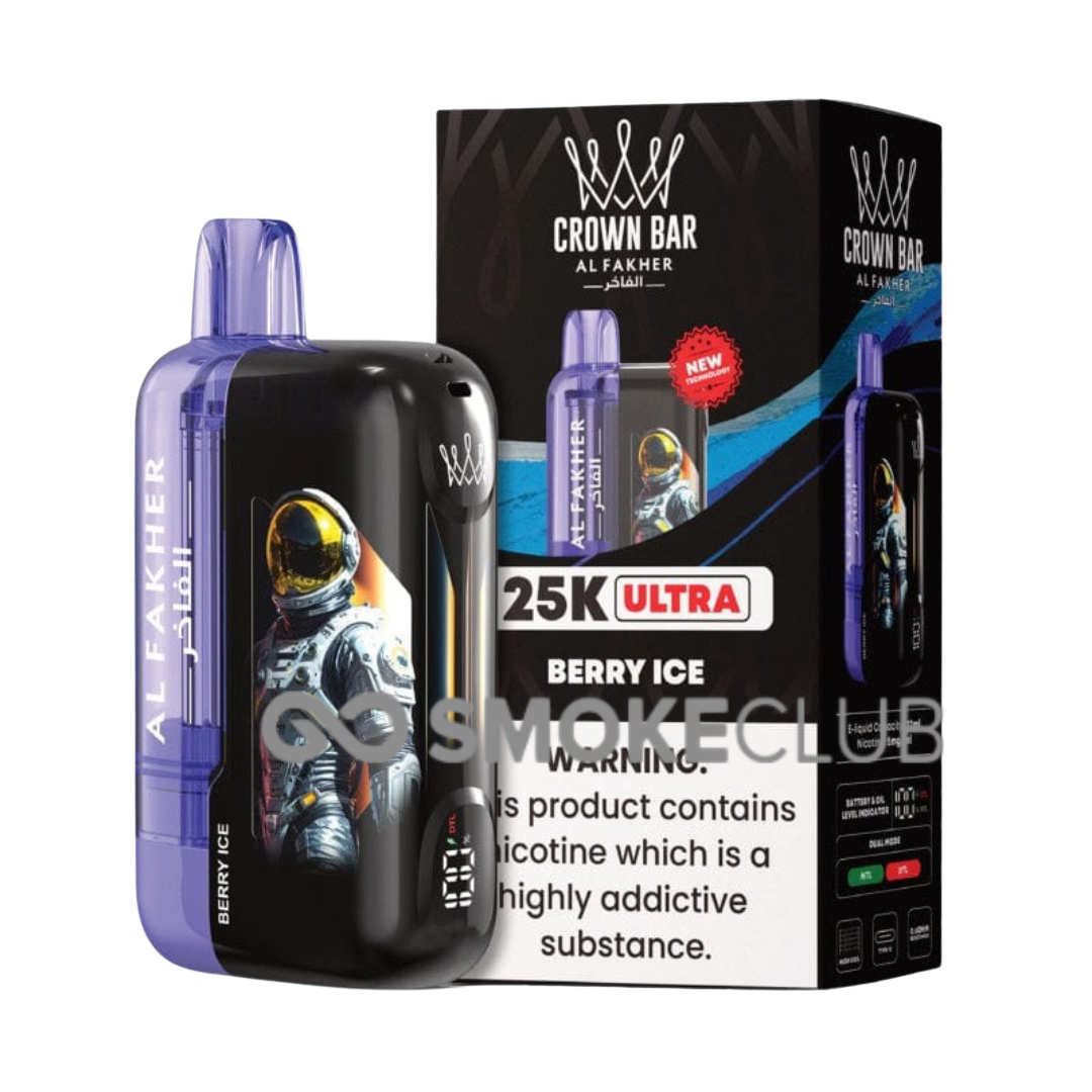 AL FAKHER CROWN BAR 25,000 PUFFS ULTRA - 5 COUNT