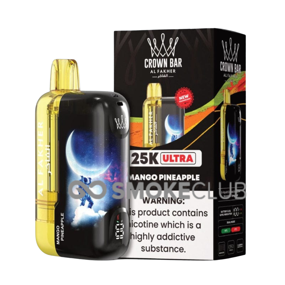 AL FAKHER CROWN BAR 25,000 PUFFS ULTRA - 5 COUNT