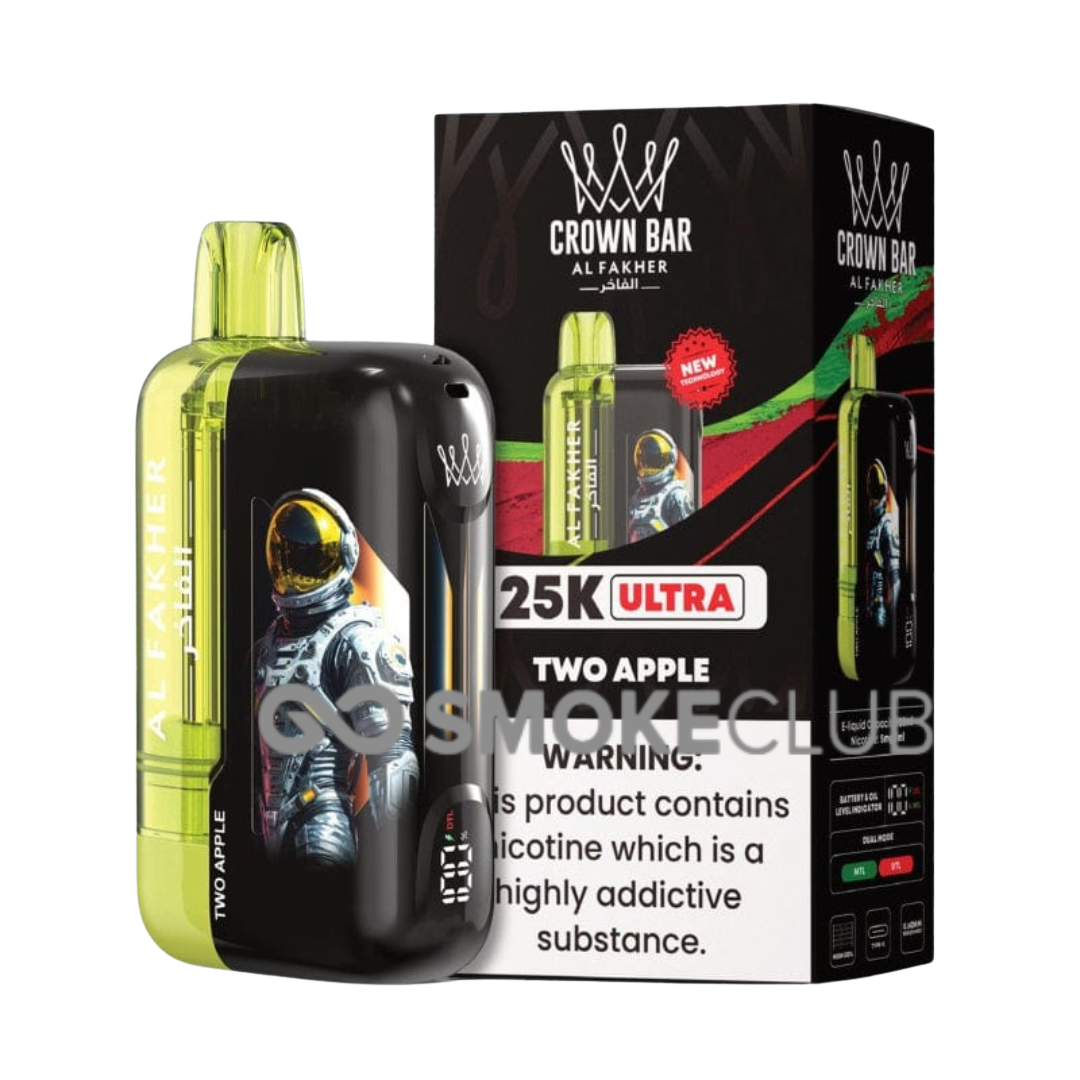 AL FAKHER CROWN BAR 25,000 PUFFS ULTRA - 5 COUNT