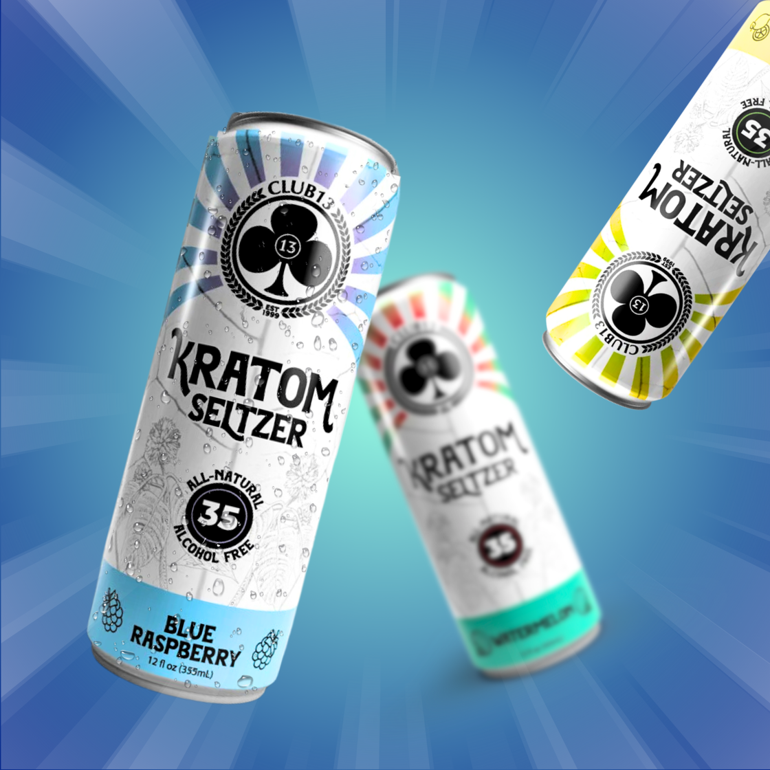 CLUB 13 KRATOM SELTZER 35MIT 12OZ 4PK