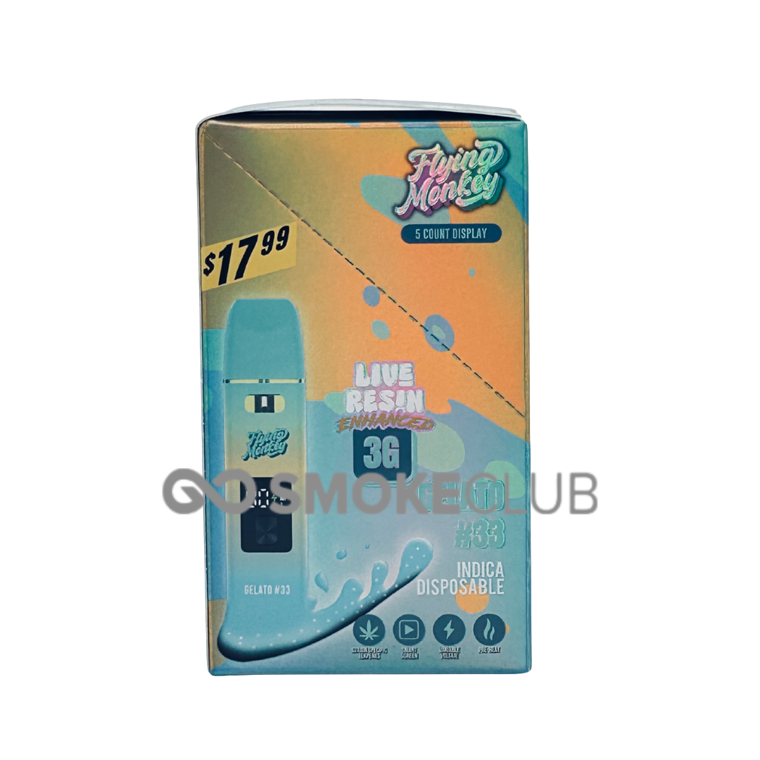 FLYING MONKEY LIVE RESIN ENHANCED 3 GRAM DISPOSABLE 5 COUNT