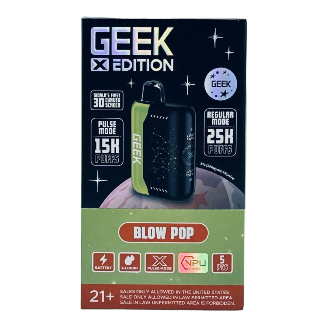 GEEK X EDITION 25K - 5 COUNT My Store