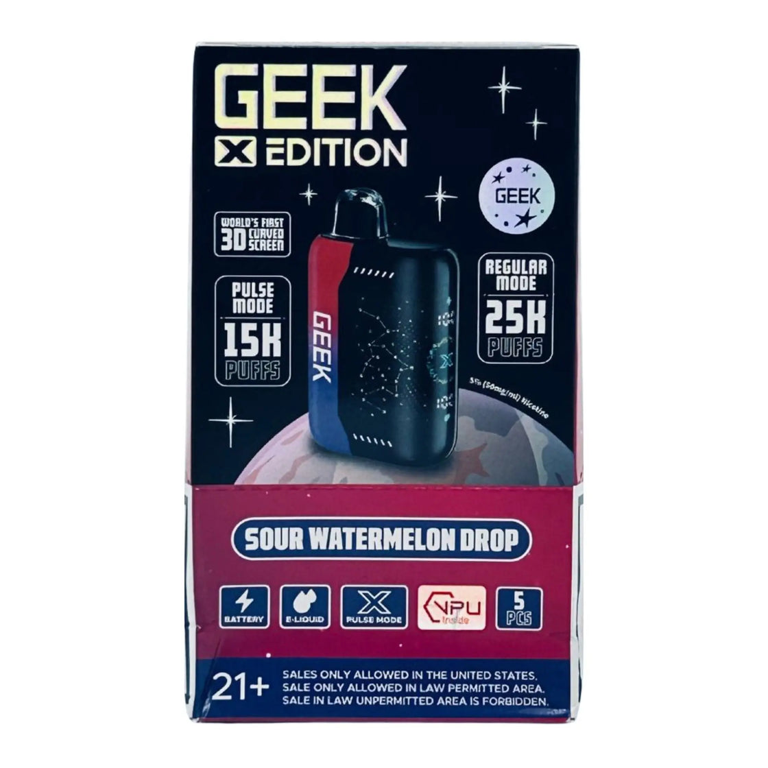 GEEK X EDITION 25K - 5 COUNT My Store