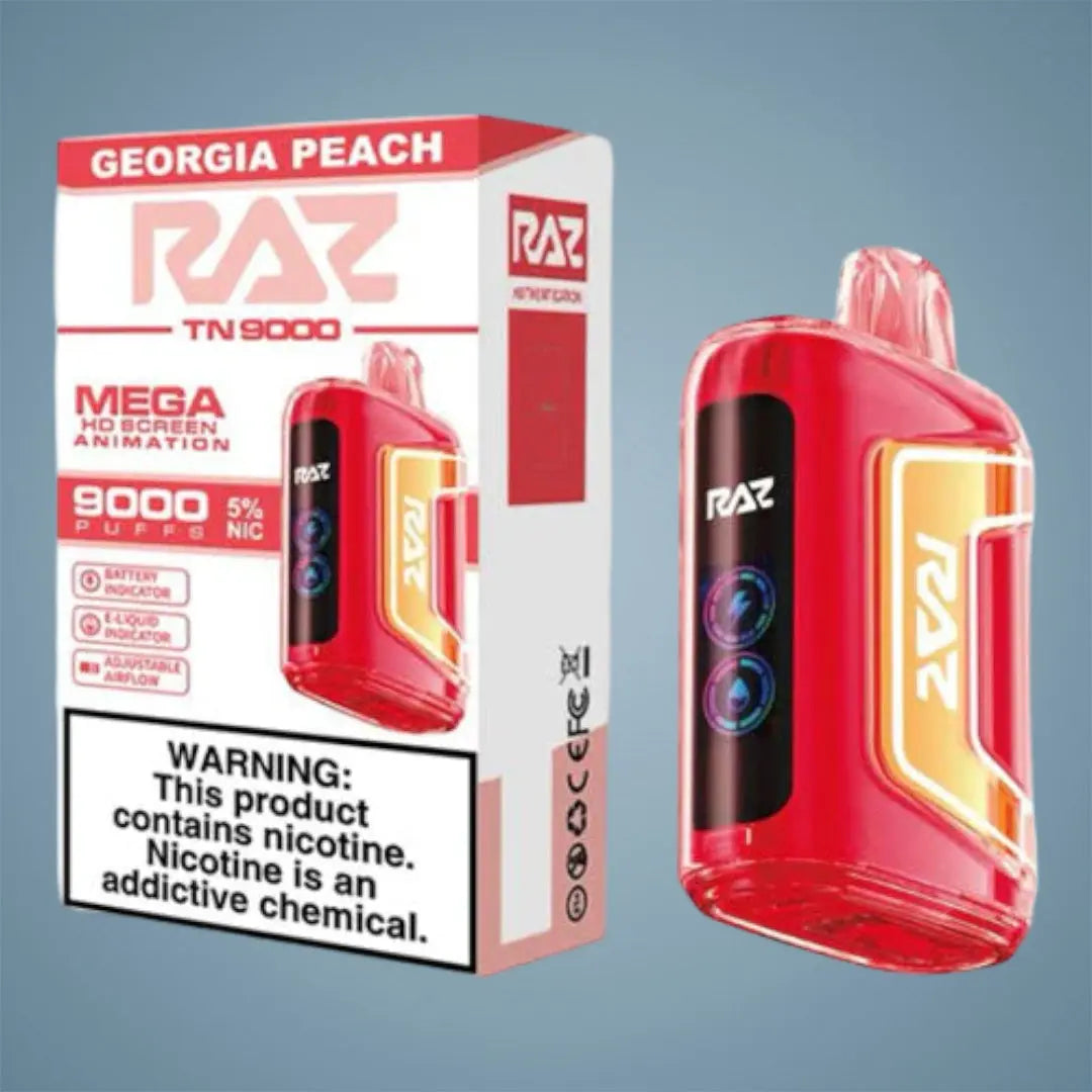 Disposable Vape Georgia Peach - RAZ TN9000 Vape | All Flavors Available Georgia Peach Tn9000 Australia Disposable Vape Georgia Peach - RAZ TN9000 Vape | All Flavors Available Georgia Peach Tn9000 Australia
