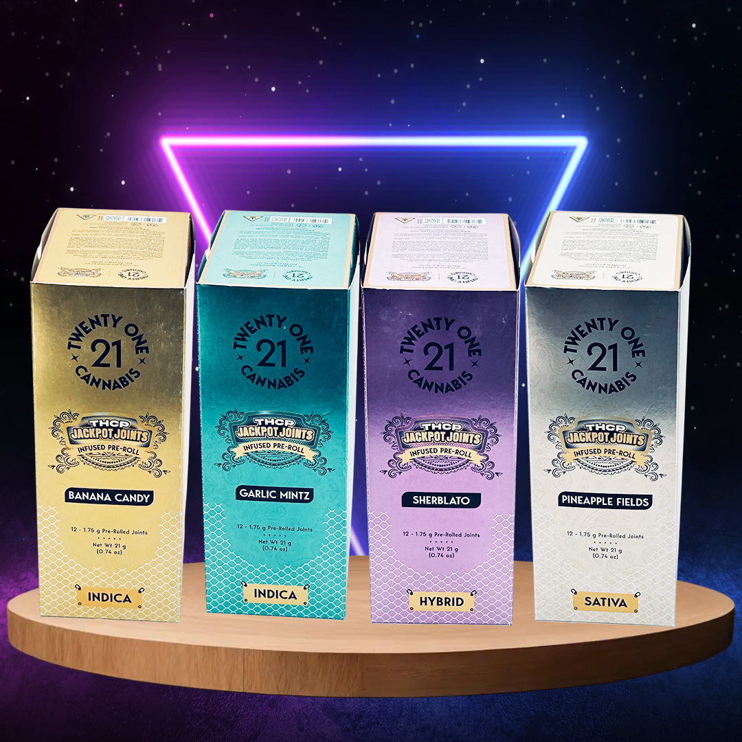 TWENTY ONE CANNABIS THC-P JACKPOT JOINTS 1.75 GRAM PREROLLS 12 COUNT